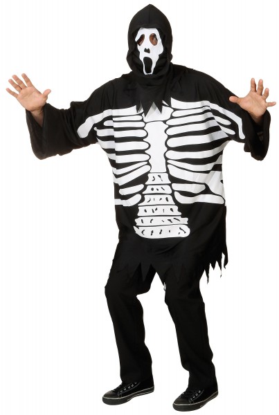 Esqueleto fantasmal con máscara de grito