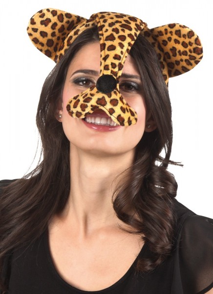 Leoparden Schnauzenmaske Mit Ohren