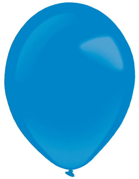50 globos latex metalizado azul real 27,5cm