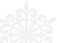 Preview: 10 white paper snowflakes Lena 11cm