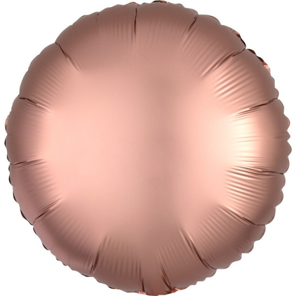 Ballon aluminium rond aspect satin or rose