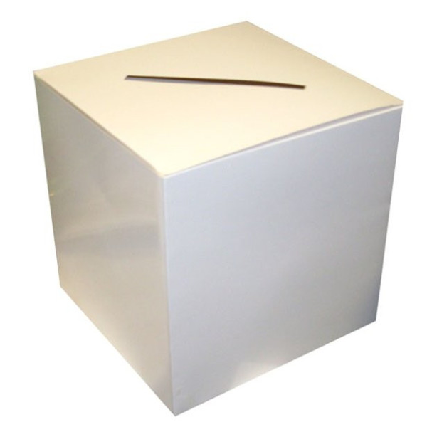 Pudełko na karty białe Cheerfulness 30 x 30 cm