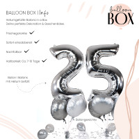 Vorschau: 10 Heliumballons in der Box Silber 25