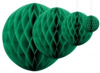 Oversigt: Honeycomb-kugle Lumina mørkegrøn 10cm