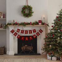 Anteprima: Ghirlanda di pino natalizio country house con LED