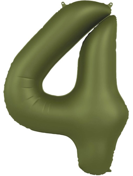 Globo foil número 4 verde oliva 86cm