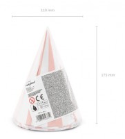 Preview: 6 One Star party hats light pink 16cm