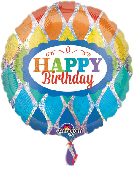 Folienballon Sparkle Birthday Rainbow