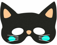 Máscara de gato de truco o trato