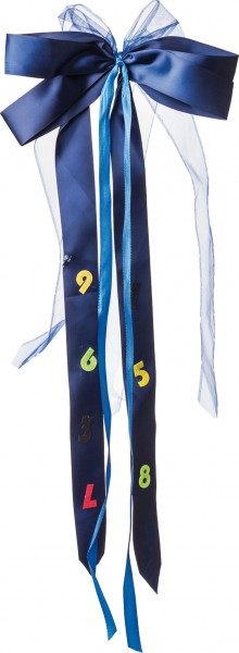 Shoulder bag ribbon blue 23 x 50cm