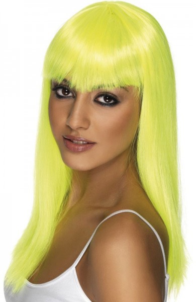 Långt hår neon peruk för kvinnor
