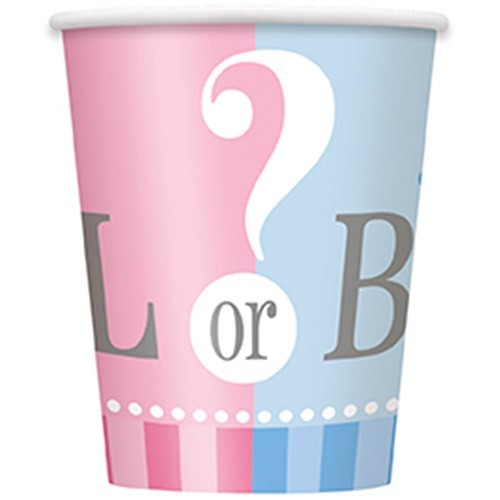 8 Baby Girl Or Boy paper cups 255ml