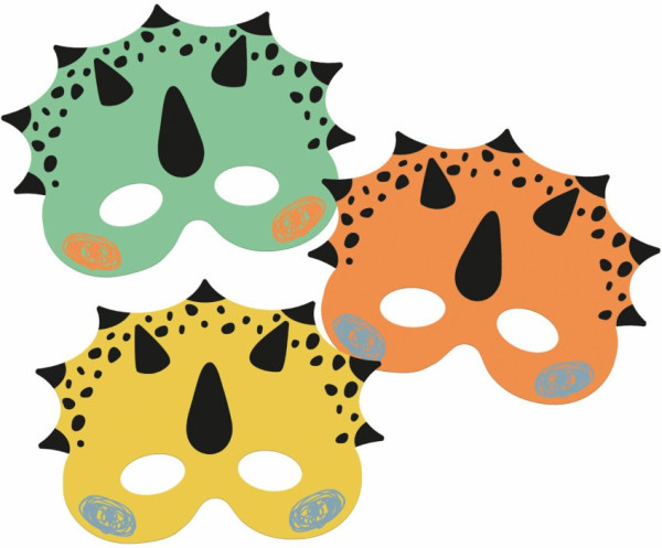 6 Little Dino Masken