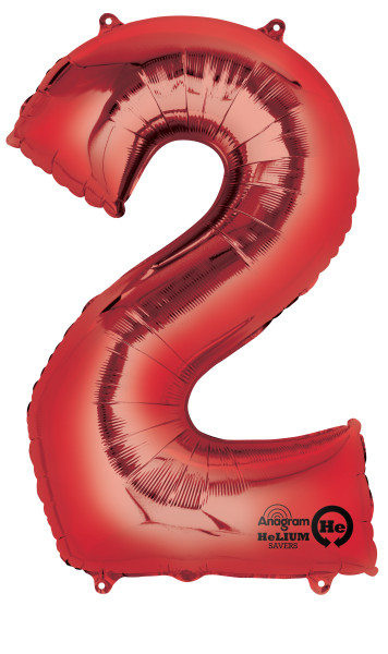 Number balloon 2 red 88cm