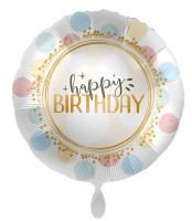 Fødselsdag folie ballon bløde prikker 71 cm