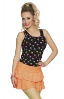 Preview: Neon orange ruffle skirt Rachel