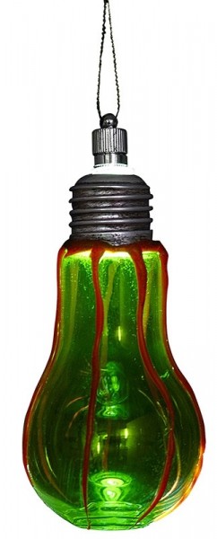 Green glowing light bulb 11 cm 2