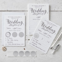 Preview: 10 Lovely Wedding Scratch Off Invitation Cards