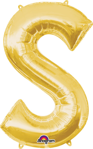 Buchstaben Folienballon S gold 88cm