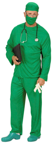 Grünes Chirurg Herren Kostüm 3