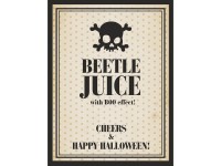 10 Flaschen-Etiketten Beetle juice 9,5 x 12,5cm