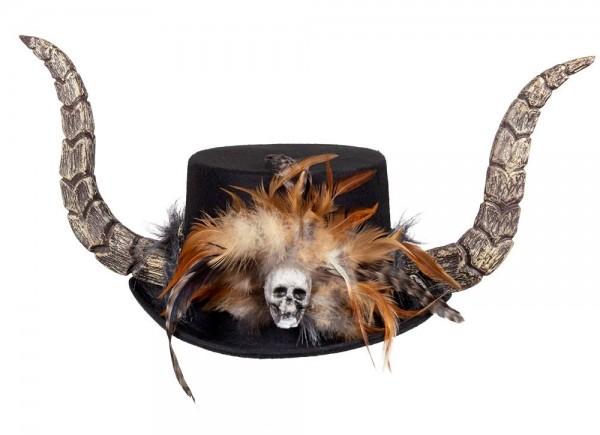 Voodoo top hat med horn 2