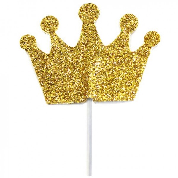 12 golden crowns - cake decoration