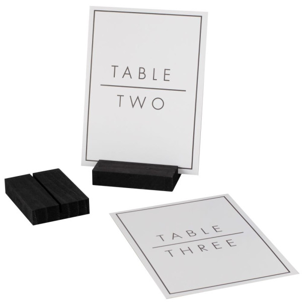 Bryllup sort/hvid bord nummer 1-12