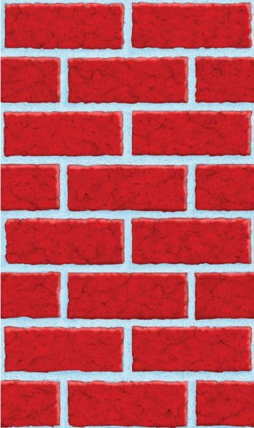 Fond de mur de briques 12,1 x 1,2 m