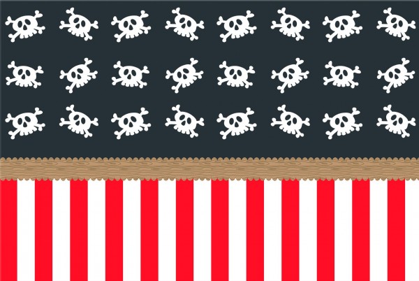 Captain scheel piraten tafelkleed 1,8 x 1,2 m
