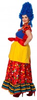 Voorvertoning: Vrolijk stout kleurrijk clowns dameskostuum