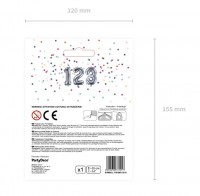 Preview: Number 4 foil balloon silver 35cm