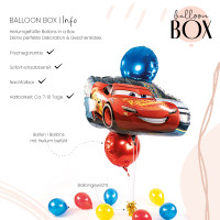 Vorschau: XL Heliumballon in der Box 3-teiliges Set Lightning McQueen