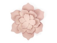 Anteprima: 3 fiori di carta rosati 10cm