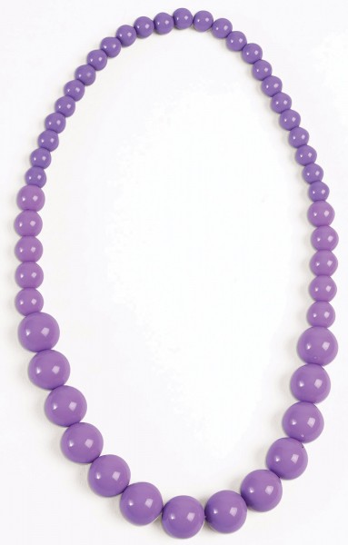 Collier de perles des années 50 violet