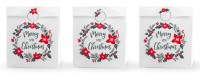 Preview: 3 Christmas Wreath Gift Bags White