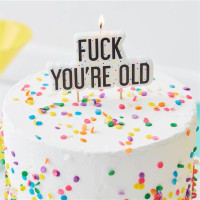 Naughty Birthday Fuck you are old Kerze