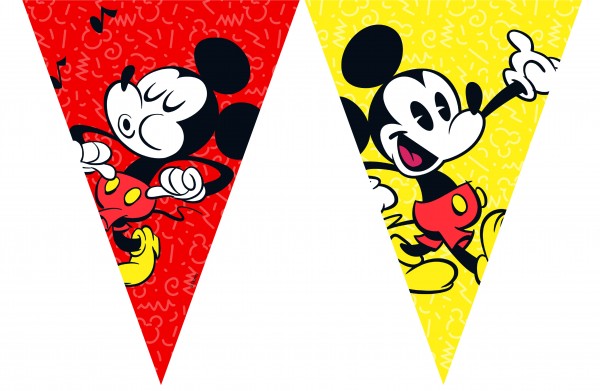 Super coole Wimpelkette Micky Maus