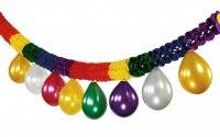 Dekorativt sæt farverige kranser med balloner