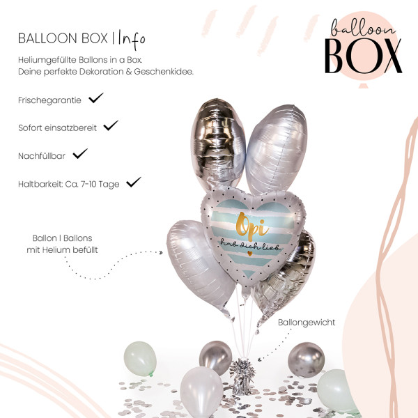 Heliumballon in der Box Opi hab Dich lieb 3