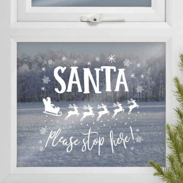 Elegant Christmas window stickers