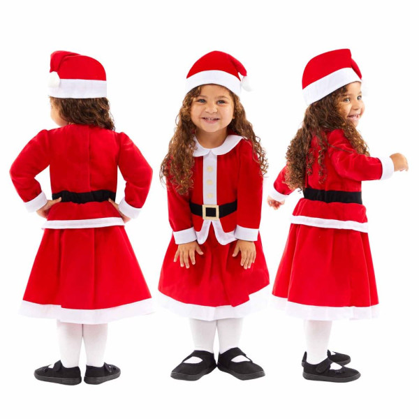 Mini Santa Girl Kostüm für Mädchen 7
