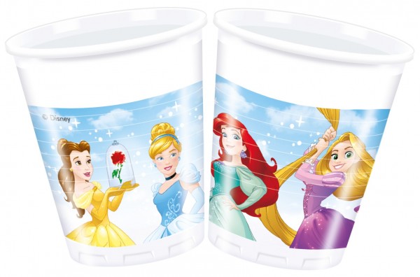 Princess Heart Strong 8 plastic cups 200ml