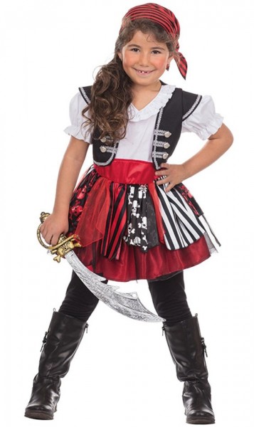 Mini pirat Jessy barndräkt