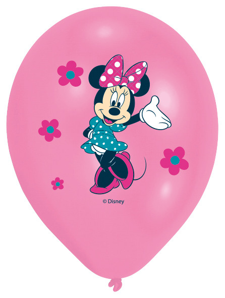 6 Pinke Minnie Mouse Luftballons 27,5cm 4