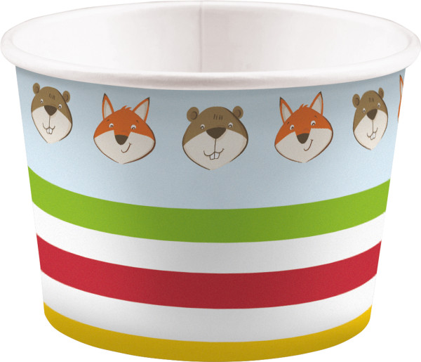 8 ice bowls animal ornament fox & beaver