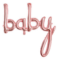 Palloncino baby rosa oro 73,5 x 73,5cm