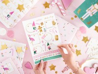 Preview: 10 sheets of Christmas stickers cute leprechaun
