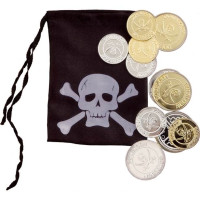 Bolsa pirata con monedas