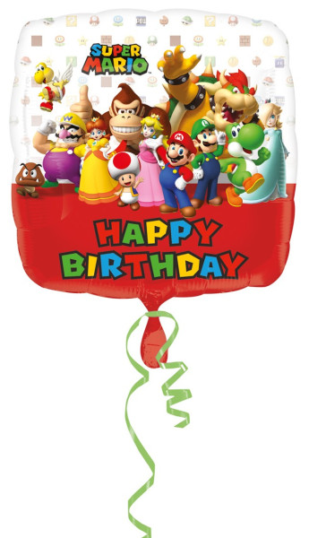 Folie ballon Super Mario fødselsdagsfest